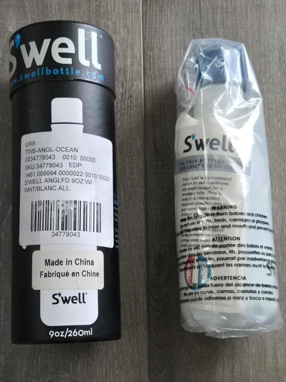 Swell Original Insulated Stainless Steel 9oz URB TWB-ANGL-OCEAN WHT/BLANC ALL